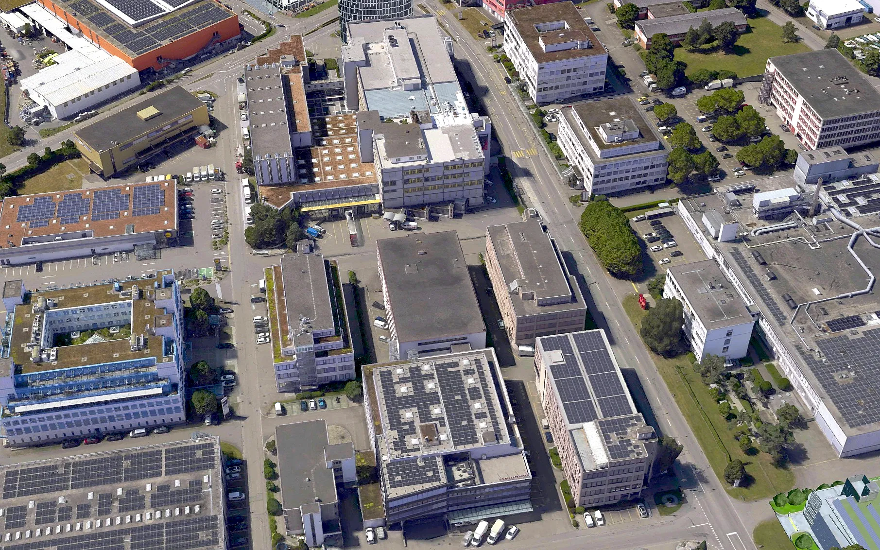 3D-Mesh für die Zukunftsvision (WiVo*) der Gemeinde Volketswil, Aufnahme 5 von 6 (3D-Mesh, Orthofoto)