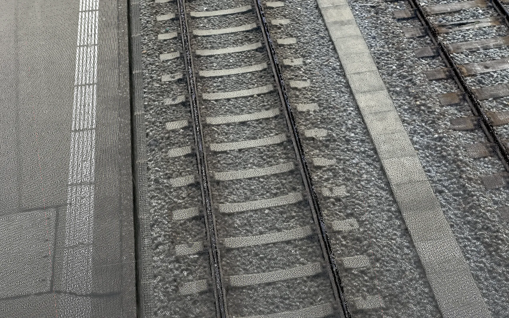 Drohnenvermessung Bahnhof Zürich Tiefenbrunnen, Aufnahme 3 von 6 (Punktwolke, Orthofoto, LiDAR, SBB)