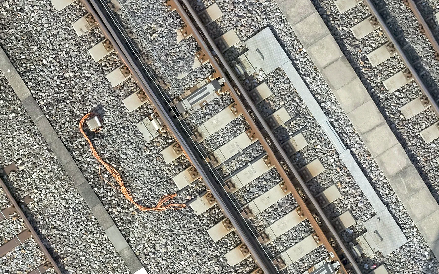 Drohnenvermessung Bahnhof Zürich Tiefenbrunnen, Aufnahme 6 von 6 (Punktwolke, Orthofoto, LiDAR, SBB)