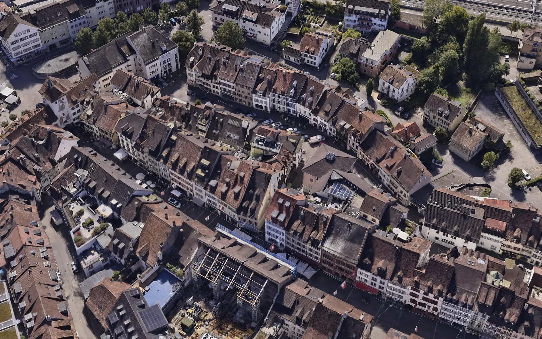 Gaussian Splats und 3D-Mesh für die Stadt Liestal, Aufnahme 1 von 6 (3D-Mesh, Gaussian Splat, icRoom, LUUCY)
