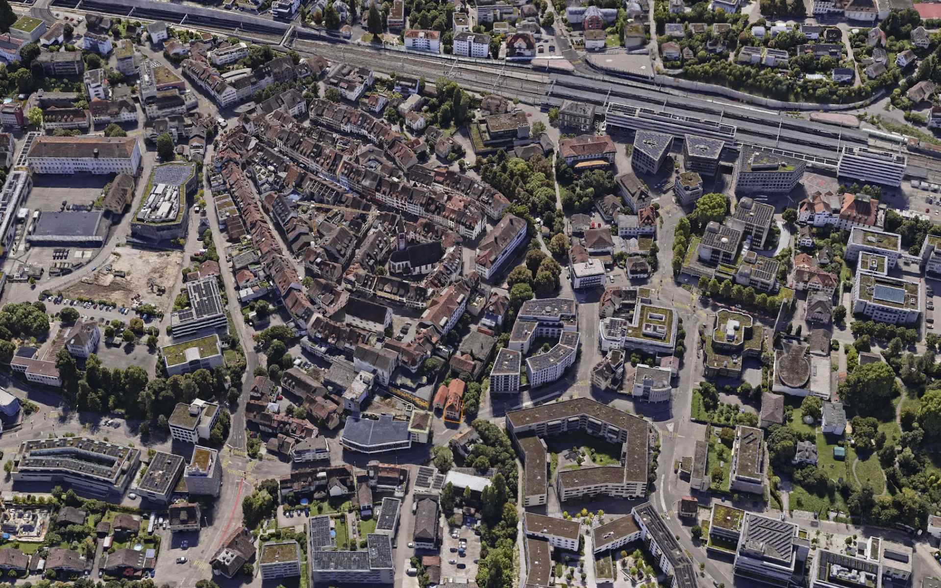 Gaussian Splats und 3D-Mesh für die Stadt Liestal, Aufnahme 2 von 6 (3D-Mesh, Gaussian Splat, icRoom, LUUCY)