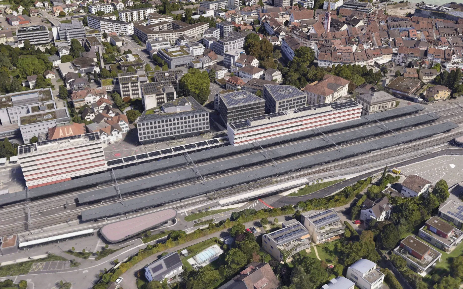Gaussian Splats und 3D-Mesh für die Stadt Liestal, Aufnahme 3 von 6 (3D-Mesh, Gaussian Splat, icRoom, LUUCY)