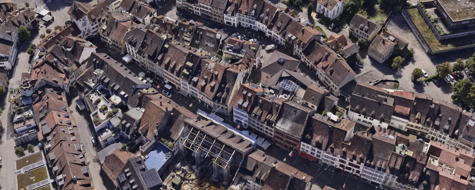 Gaussian Splats und 3D-Mesh für die Stadt Liestal
