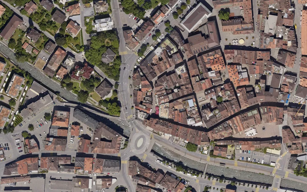 Orthofoto und 3D-Mesh für die Stadt Chur, Aufnahme 3 von 5 (Orthofoto, 3D-Mesh)