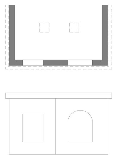 Fassade als 2D-Plan im Modellierungsstandard Übersichtsplan