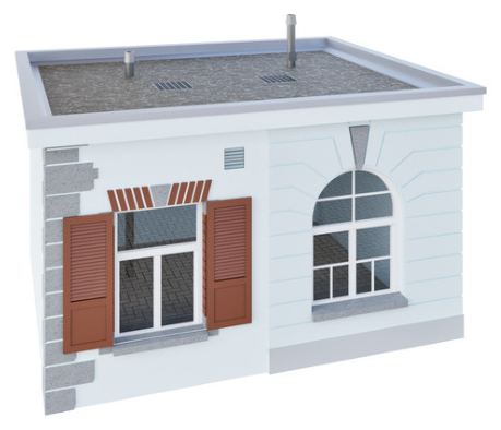 Fassade als 3D-Modell im Modellierungsstandard Premium