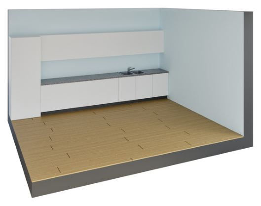 Küche als 3D-Modell im Modellierungsstandard Standard