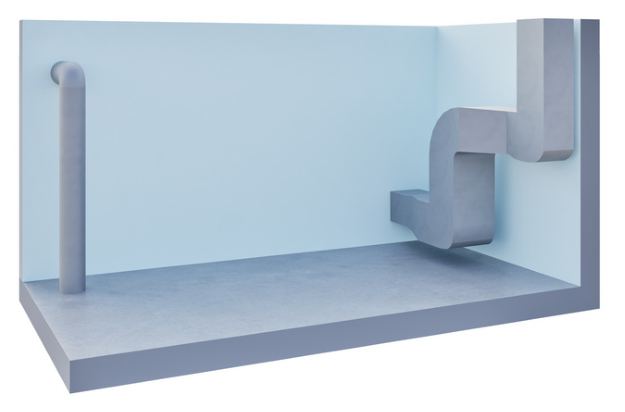 Rohre als 3D-Modell im Modellierungsstandard Übersichtsplan