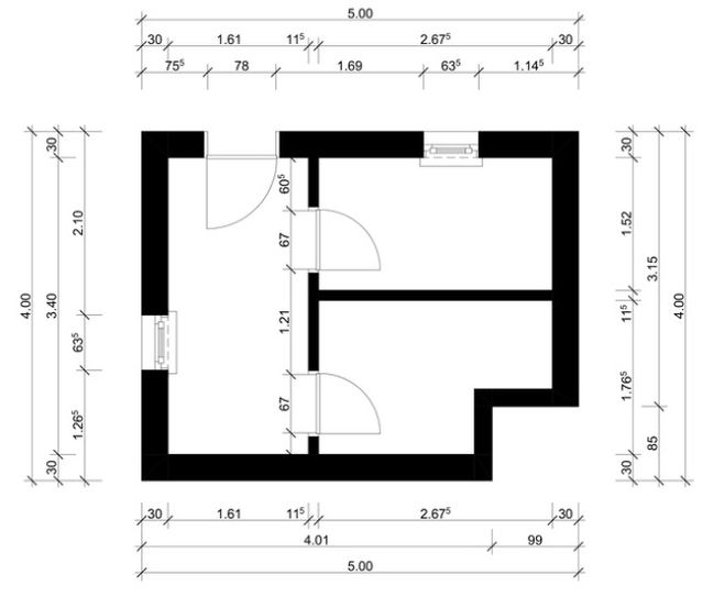 Vermassung als 2D-Plan im Modellierungsstandard Premium