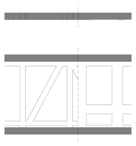 Wand als 2D-Plan im Modellierungsstandard Hoch